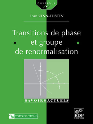 cover image of Transitions de phase et groupe de renormalisation